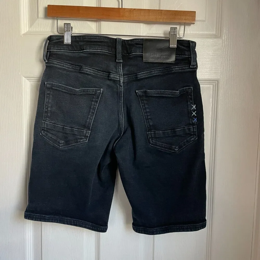 Scotch & Soda Ralston mens button fly black shorts size 28